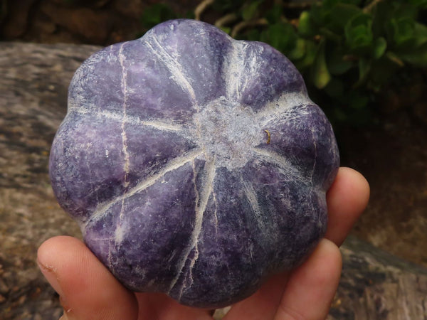 Polished Purple Lepidolite Pumpkin Carvings  x 3 From Zimbabwe - Toprock Gemstones and Minerals 