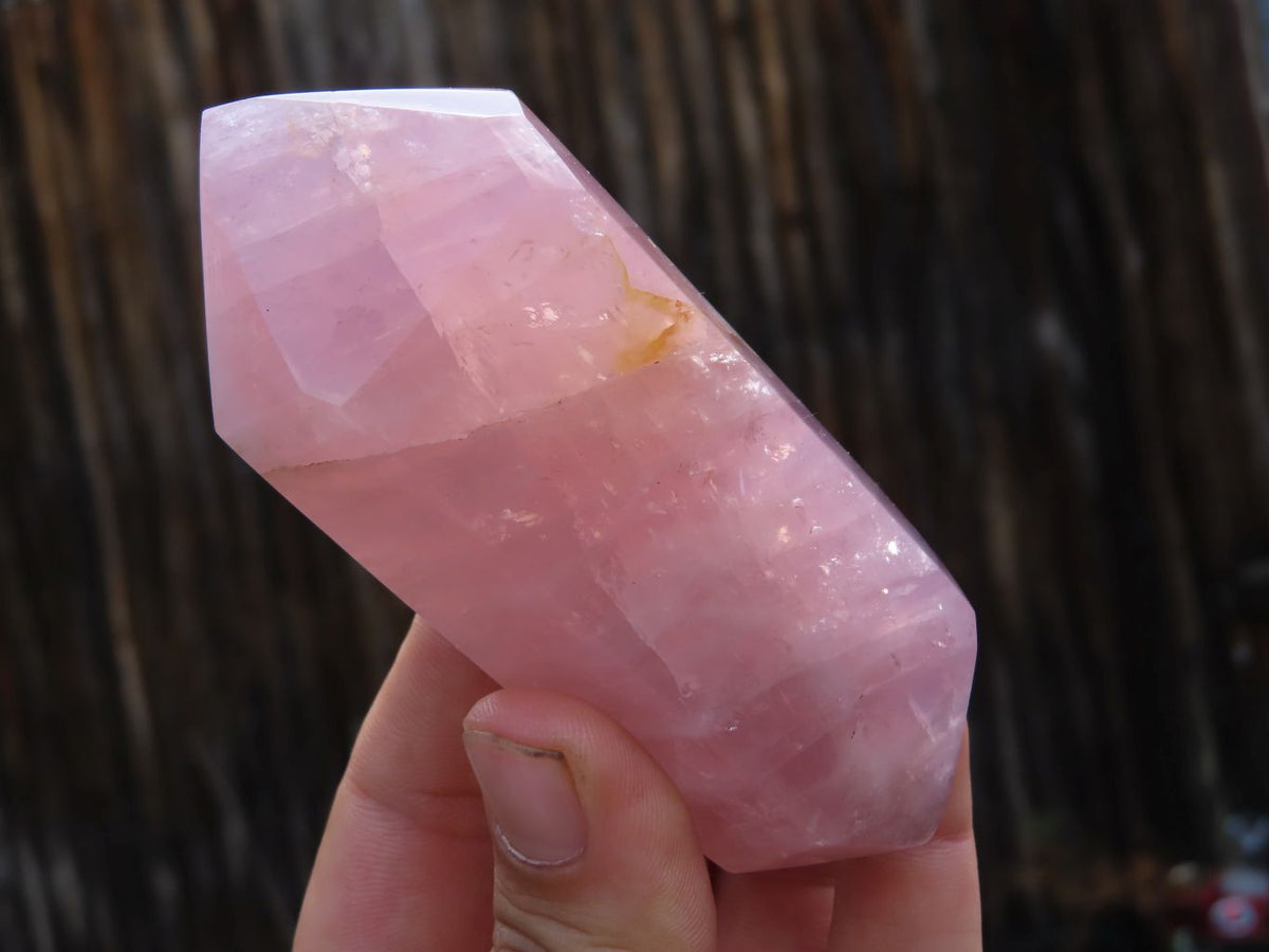 Polished Gemmy Double Terminated Rose Quartz Crystals x 12 From Ambatondrazaka, Madagascar - TopRock
