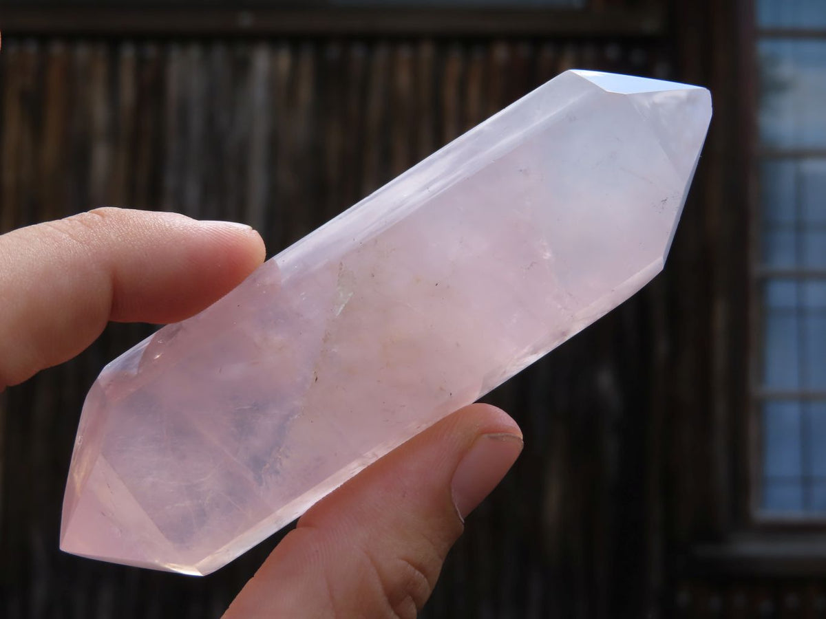 Polished Gemmy Double Terminated Rose Quartz Crystals x 12 From Ambatondrazaka, Madagascar - TopRock