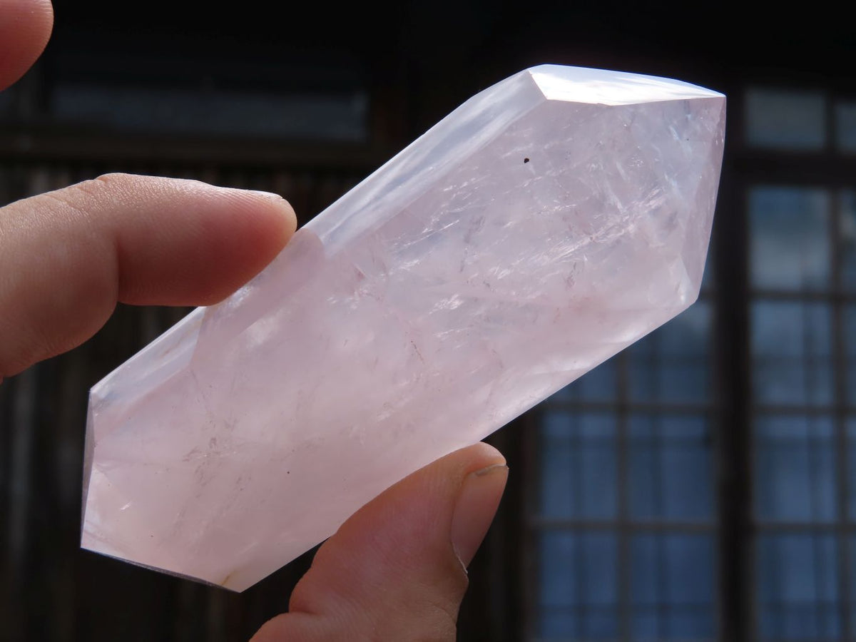 Polished Gemmy Double Terminated Rose Quartz Crystals x 12 From Ambatondrazaka, Madagascar - TopRock
