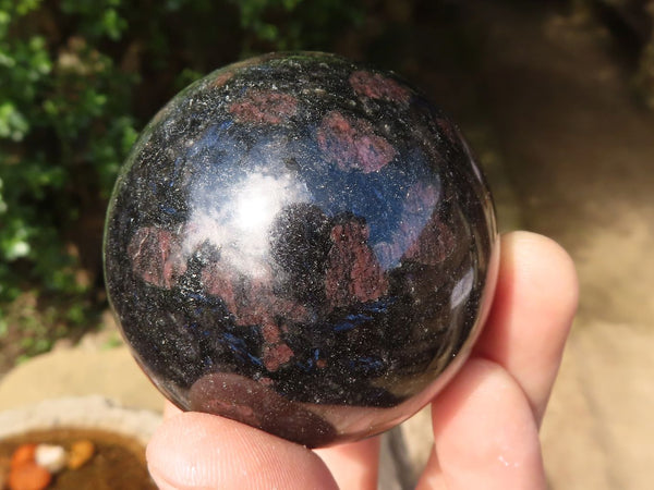 Polished Rare Sparkling Blue Iolite Spheres  x 3 From Madagascar - TopRock