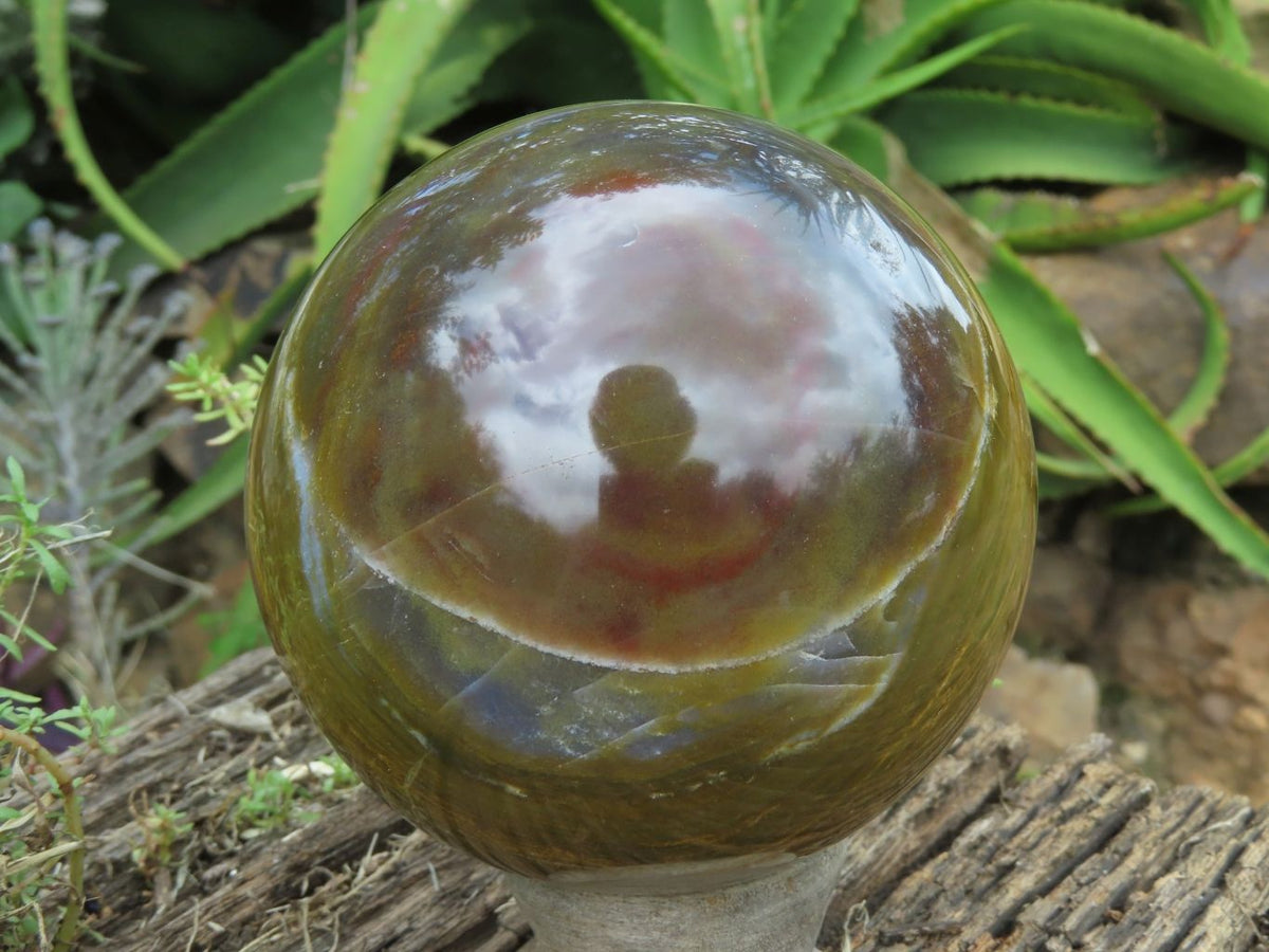 Polished Ocean Jasper Spheres x 2 From Madagascar - TopRock