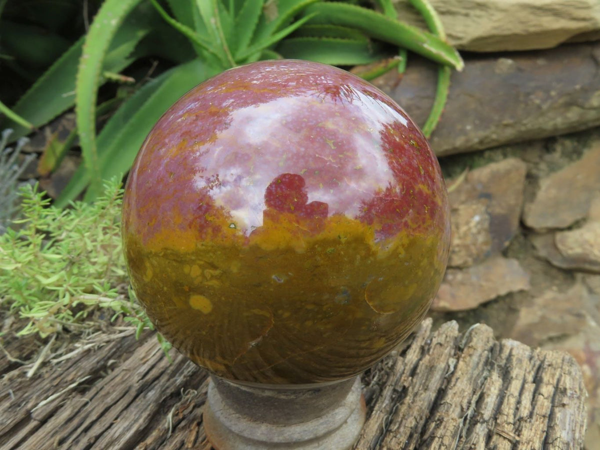 Polished Ocean Jasper Spheres x 2 From Madagascar - TopRock