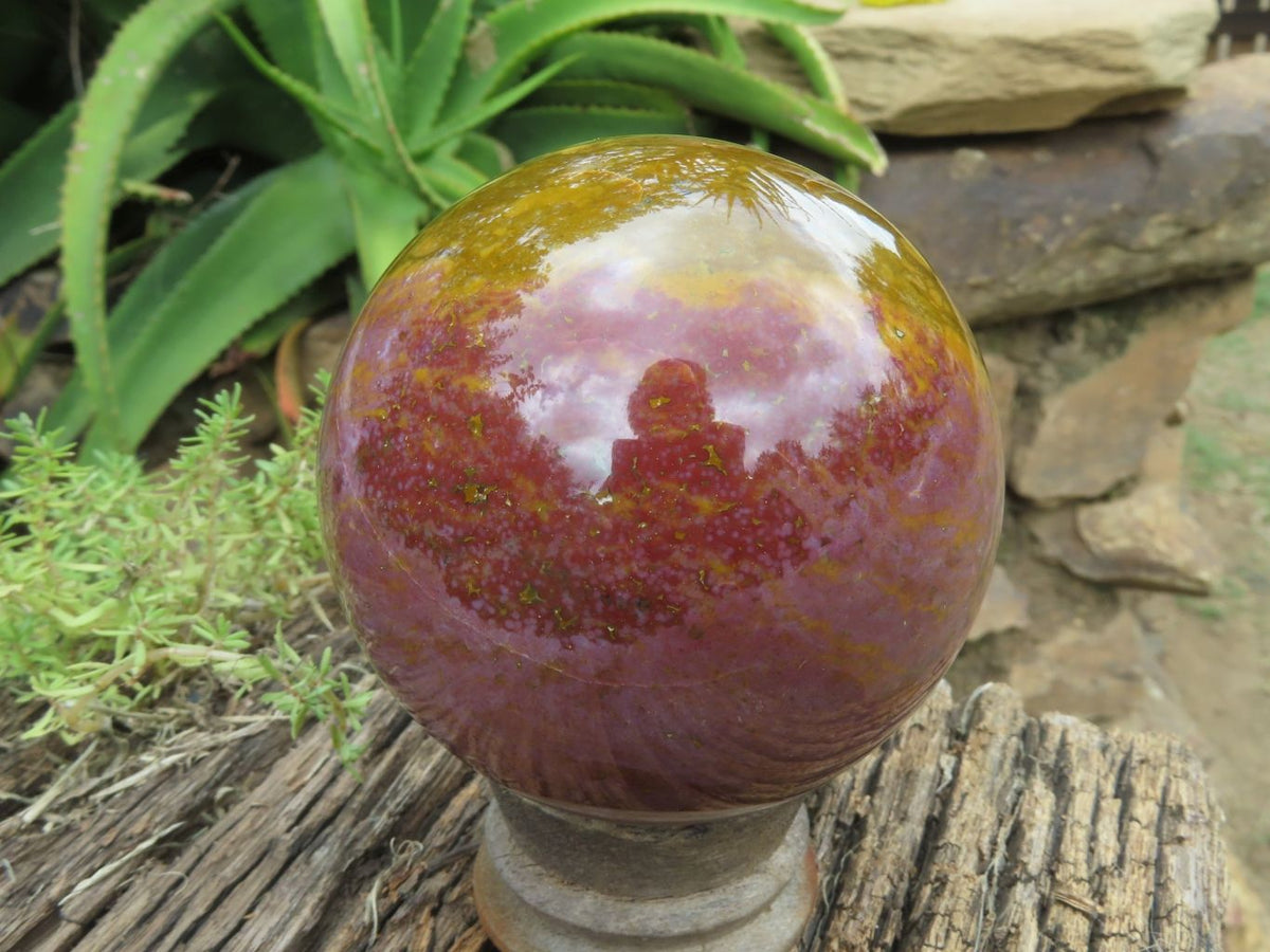 Polished Ocean Jasper Spheres x 2 From Madagascar - TopRock