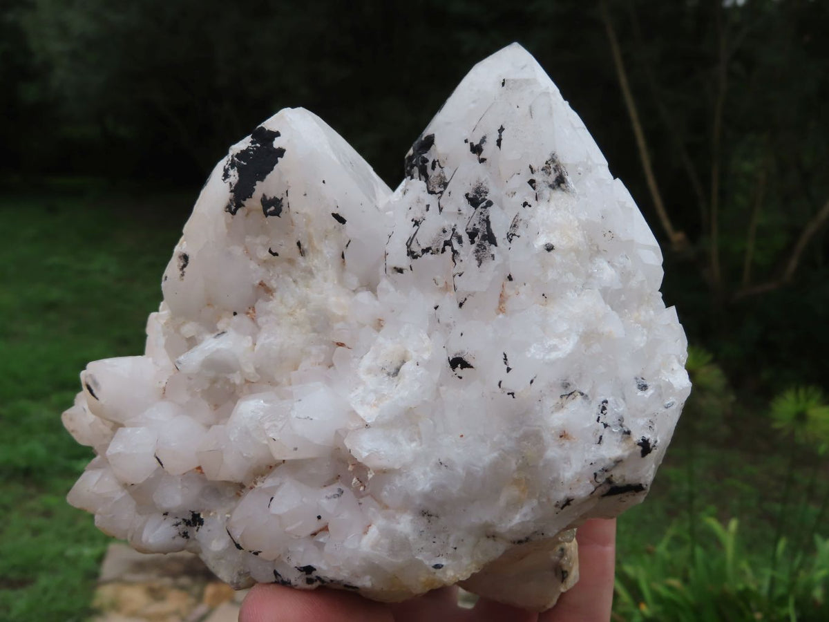 Natural Cascading Castle Quartz Clusters x 2 From Madagascar - TopRock