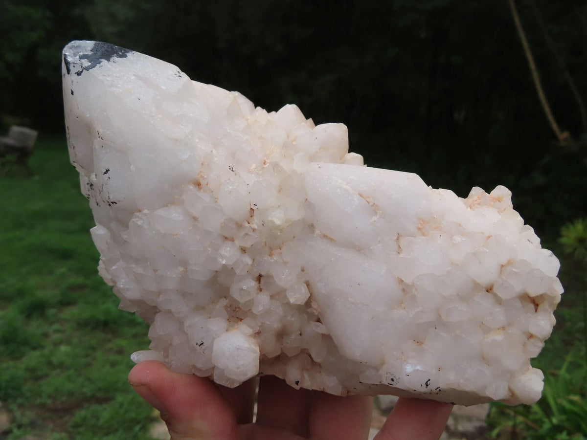 Natural Cascading Castle Quartz Clusters x 2 From Madagascar - TopRock