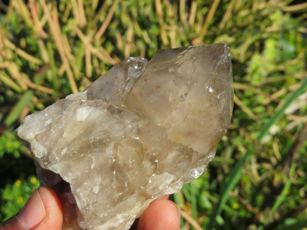 Natural Smokey Phantom Quartz Clusters x 6 From Luena, Congo - TopRock