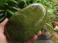 Polished Green Opal Standing Free Form  x 1 From Antsirabe, Madagascar - TopRock