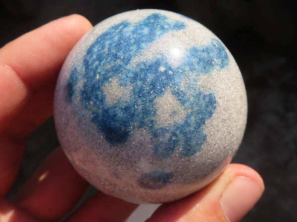 Polished Blue Spinel Quartz Spheres  x 6 From Madagascar