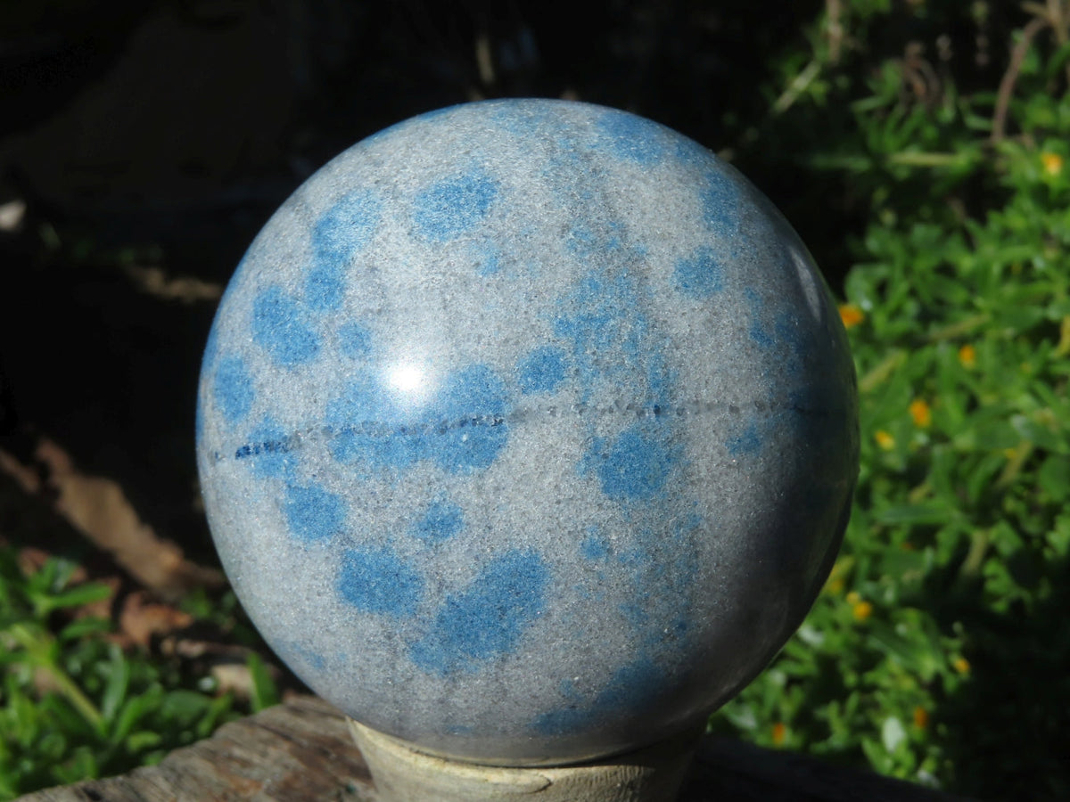 Polished Blue Spotted Spinel Spheres x 2 From Madagascar - TopRock