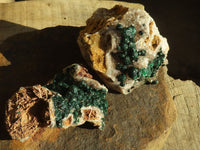 Natural Rare Ball Malachite On Drusy Quartz & Dolomite Matrix  x 2 From Kambove, Congo - Toprock Gemstones and Minerals