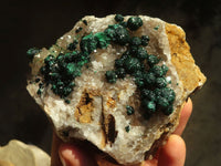Natural Rare Ball Malachite On Drusy Quartz & Dolomite Matrix  x 2 From Kambove, Congo - Toprock Gemstones and Minerals