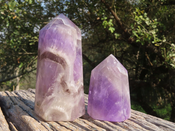 Polished Duo Of Stunning Amethyst Towers x 2 From Ankazobe, Madagascar - TopRock