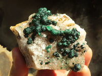 Natural Rare Ball Malachite On Drusy Quartz & Dolomite Matrix  x 2 From Kambove, Congo - Toprock Gemstones and Minerals