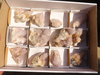 Natural Pale Lilac Spirit Quartz Clusters x 12 From Boekenhouthoek, South Africa - Toprock Gemstones and Minerals