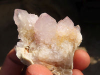 Natural Pale Lilac Spirit Quartz Clusters x 12 From Boekenhouthoek, South Africa - Toprock Gemstones and Minerals