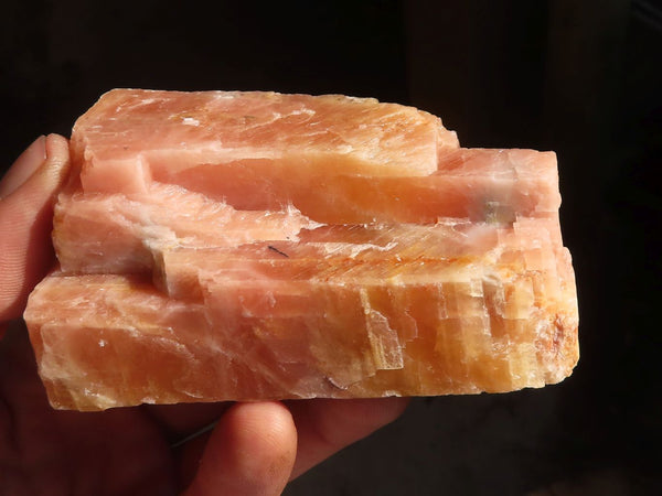 Natural New Sunset Orange Calcite Specimens  x 12 From Spitzkop, Namibia