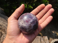 Polished Purple Lepidolite Spheres With Rubellite On Some  x 6 From Madagascar - Toprock Gemstones and Minerals
