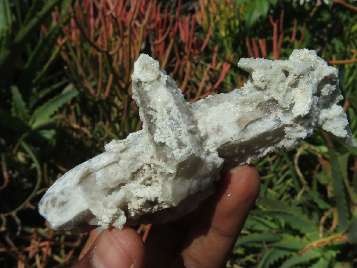 Natural Drusy Coated Unique Spirit Quartz In Cactus Flower & Fairy Finger Drusy Formations x 14 From Boekenhouthoek, South Africa - TopRock