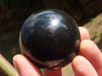 Polished Black Basalt Spheres  x 5 From Madagascar - TopRock