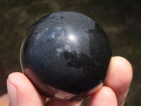 Polished Black Basalt Spheres  x 5 From Madagascar - TopRock
