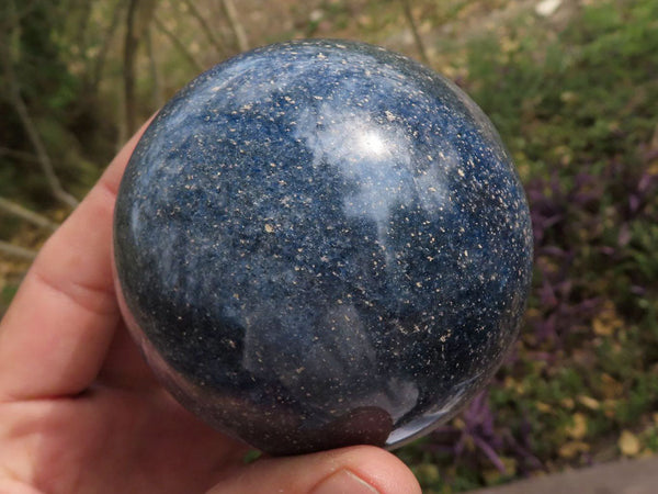 Polished Lovely Blue Lazulite Spheres  x 2 From Madagascar - TopRock