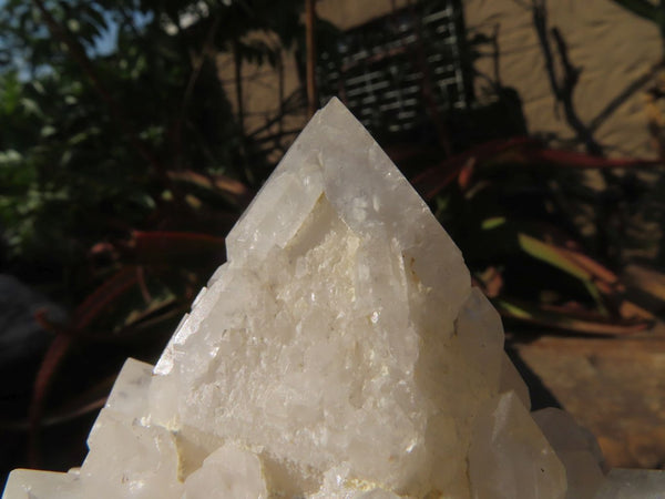 Natural Castle Quartz Clusters With White Phantom Cascading Sides & Cathedral Windows x 3 From Ivato, Madagascar - TopRock