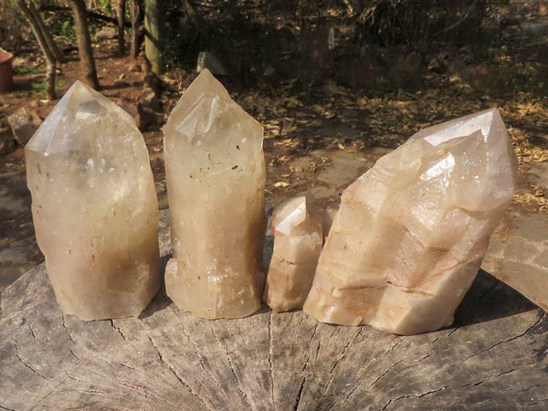 Natural Large Quartz Crystals With Polished Points  x 3 From Angola - TopRock