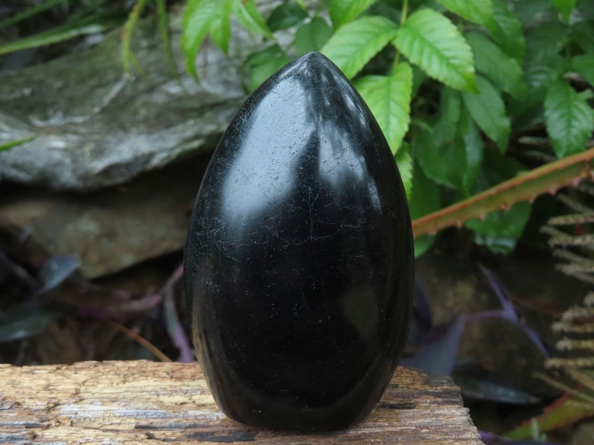 Polished Black Tourmaline Standing Free Forms & x 1 Sphere x 4 From Madagascar - TopRock