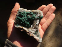 Natural Rare Ball Malachite On Drusi Quartz & Dolomite Matrix  x 2 From Kambove, Congo - Toprock Gemstones and Minerals