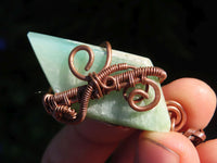 Polished Mixed Jewellery Free Forms With Copper Art Wire Pendants x 6 From Southern Africa - TopRock