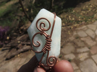 Polished Mixed Jewellery With Copper Art Wire Wrap Pendants x 6 From Congo - TopRock