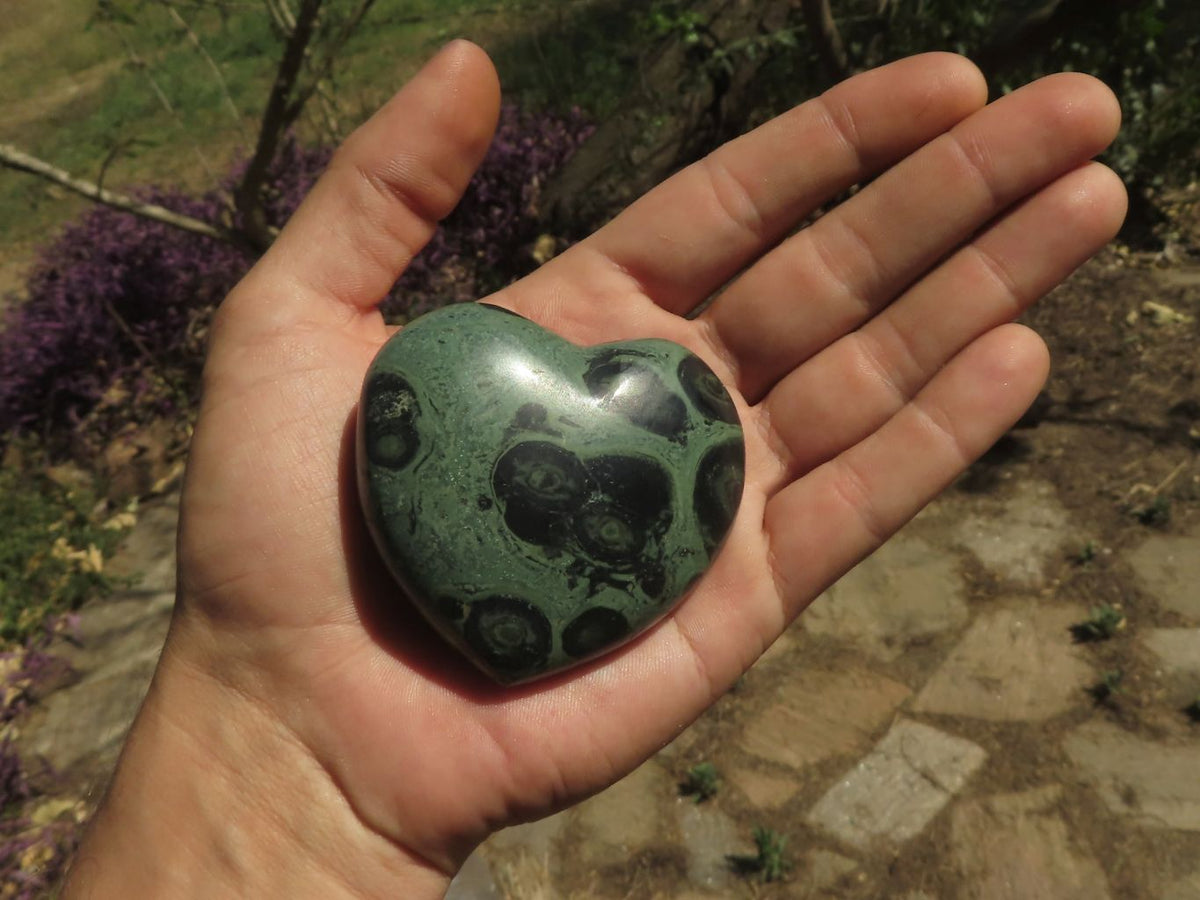 Polished Highly Selected Stromatolite / Kambamba Jasper Hearts x 8 From Katsepy, Madagascar - TopRock