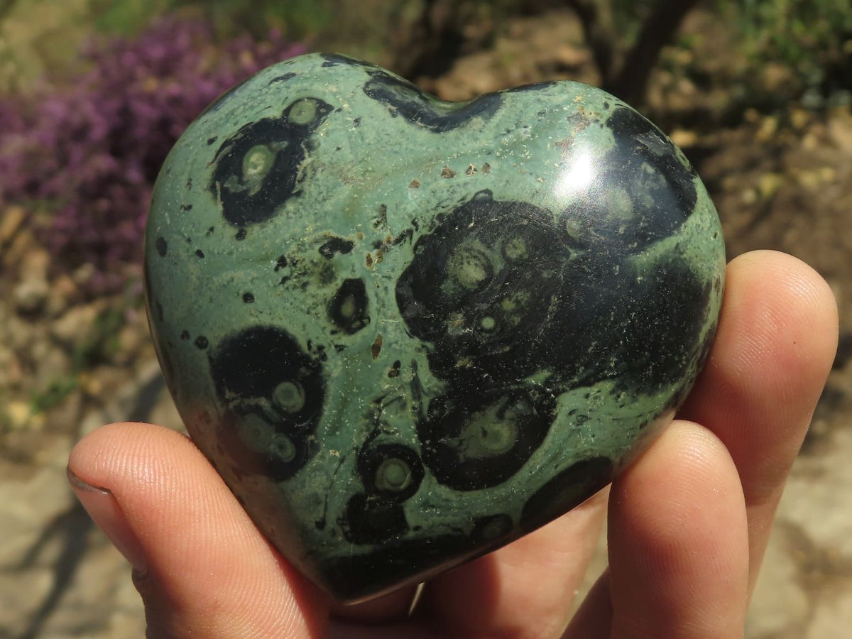 Polished Highly Selected Stromatolite / Kambamba Jasper Hearts x 8 From Katsepy, Madagascar - TopRock