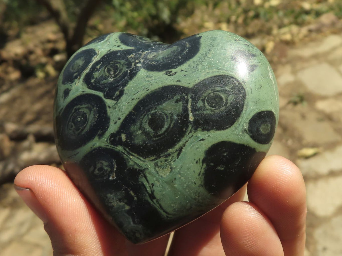Polished Highly Selected Stromatolite / Kambamba Jasper Hearts x 8 From Katsepy, Madagascar - TopRock