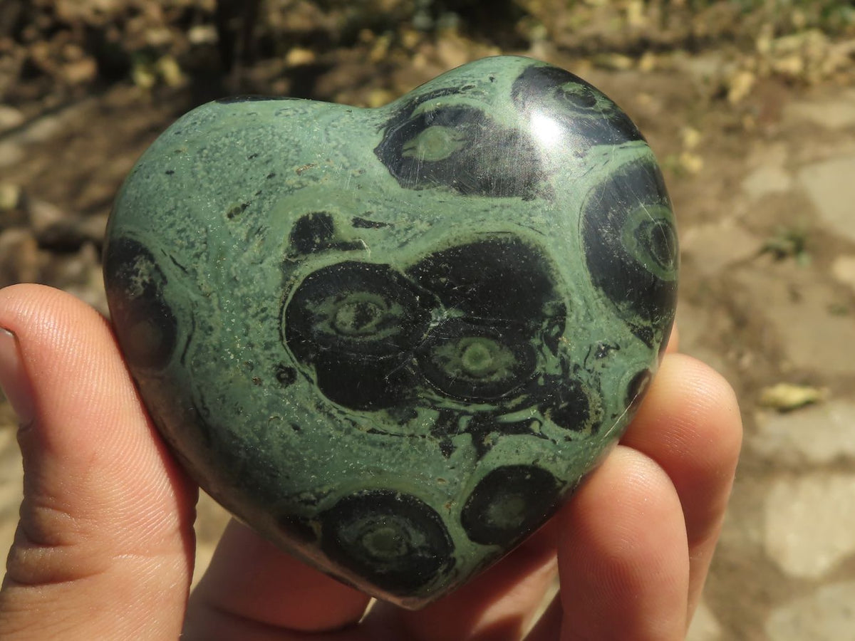 Polished Highly Selected Stromatolite / Kambamba Jasper Hearts x 8 From Katsepy, Madagascar - TopRock