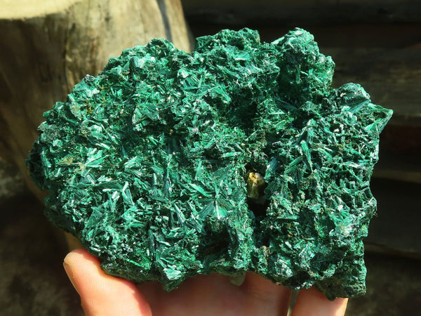 Natural Chatoyant Silky Malachite Specimens  x 2 From Congo - Toprock Gemstones and Minerals 