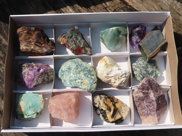 Natural Lovely Mixed Selection Of Rough Specimens  x 13 From Southern Africa