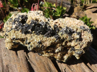 Natural Schorl Black Tourmaline Specimens With Vermiculite x 2 From Erongo, Namibia - Toprock Gemstones and Minerals