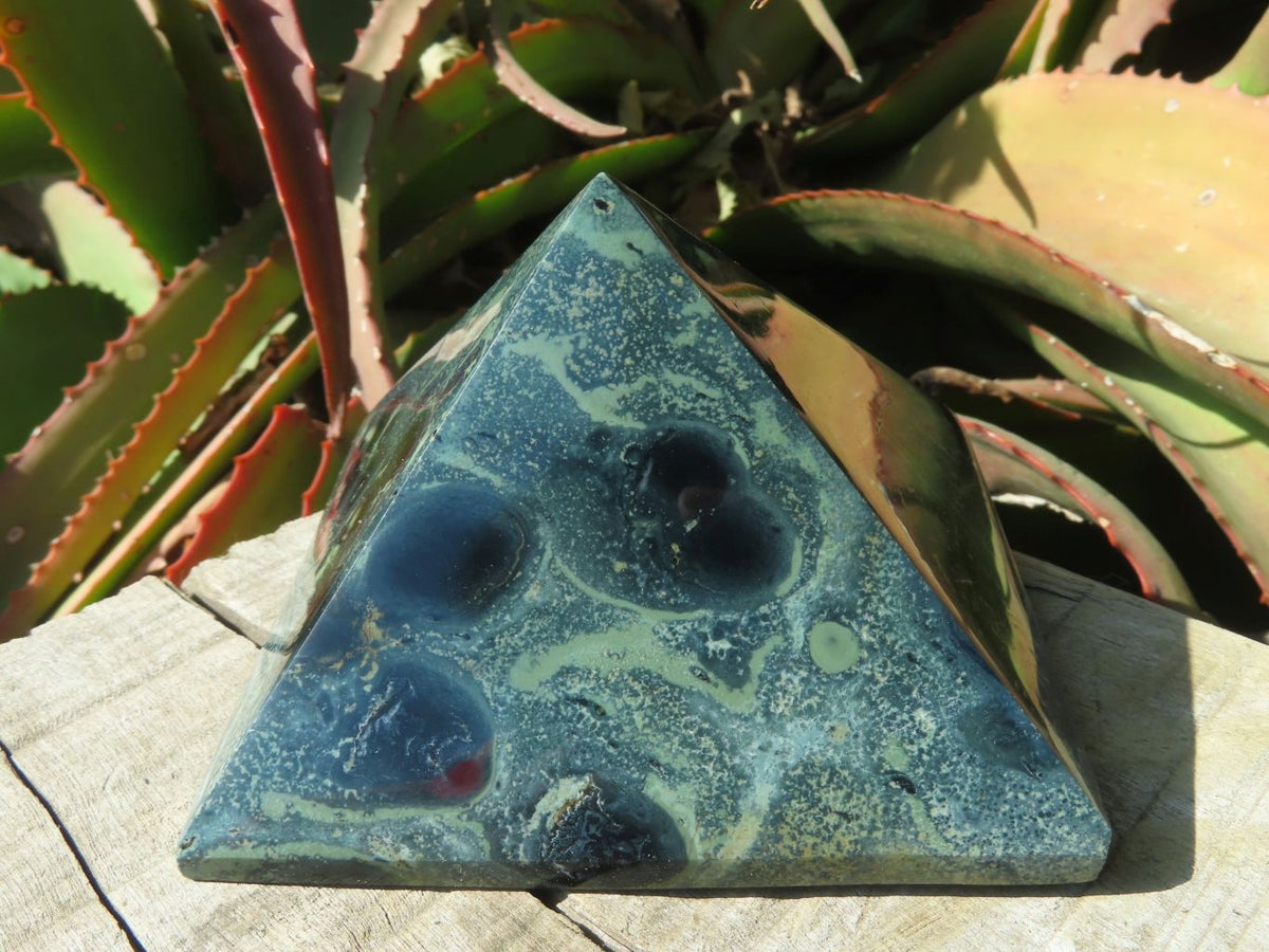 Polished Stromatolite Jasper / Nebula Stone Pyramids x 3 From Madagascar - TopRock