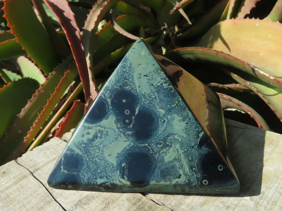 Polished Stromatolite Jasper / Nebula Stone Pyramids x 3 From Madagascar - TopRock