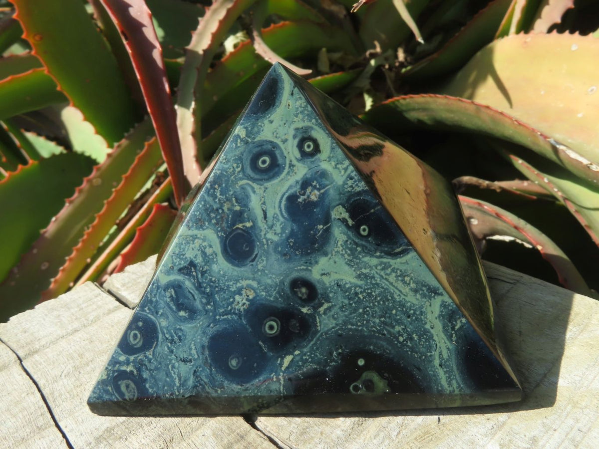 Polished Stromatolite Jasper / Nebula Stone Pyramids x 3 From Madagascar - TopRock