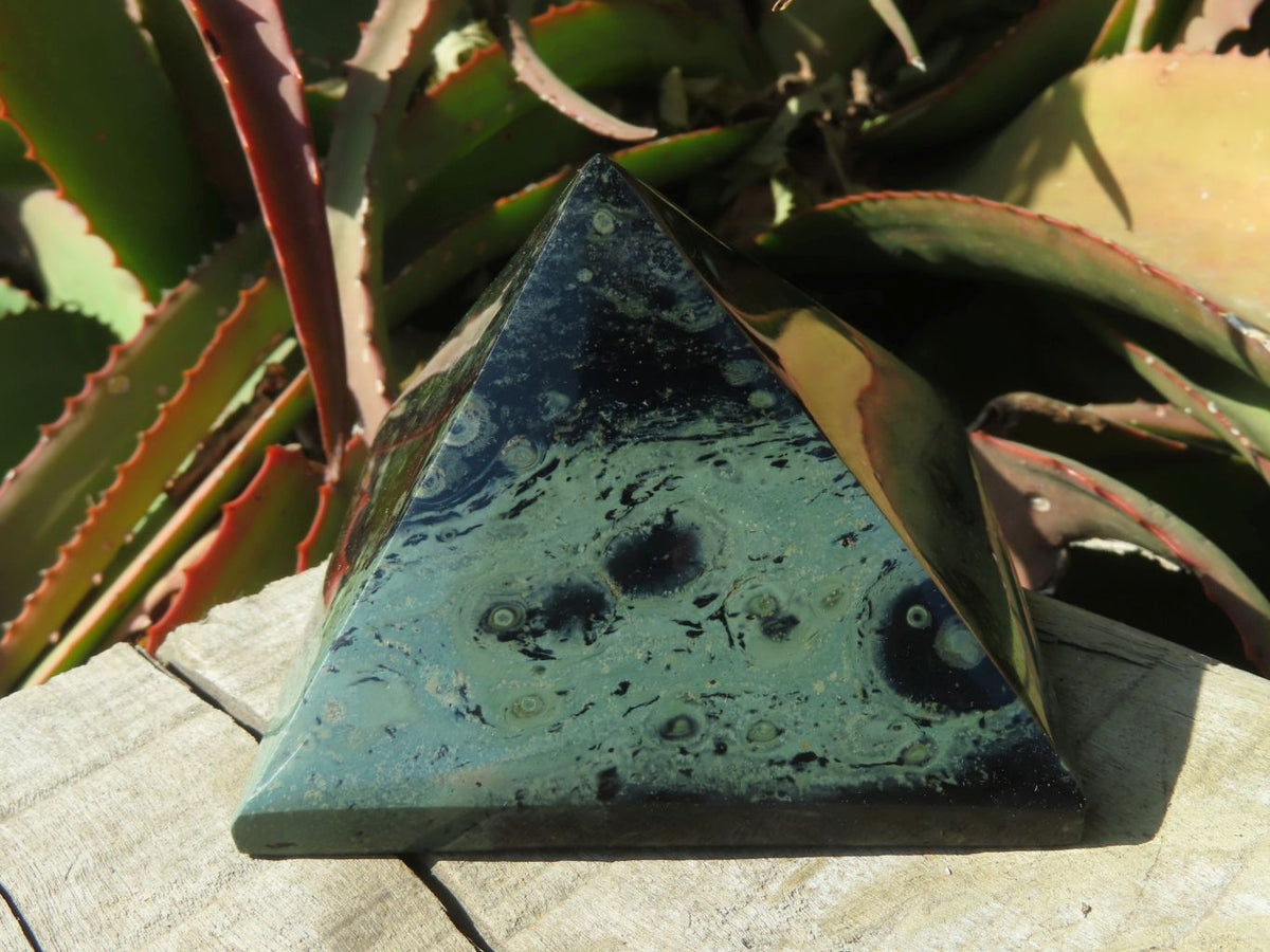 Polished Stromatolite Jasper / Nebula Stone Pyramids x 3 From Madagascar - TopRock