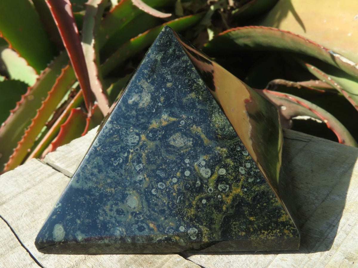 Polished Stromatolite Jasper / Nebula Stone Pyramids x 3 From Madagascar - TopRock