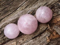 Polished Pink Rose Quartz Spheres  x 6 From Ambatondrazaka, Madagascar - TopRock