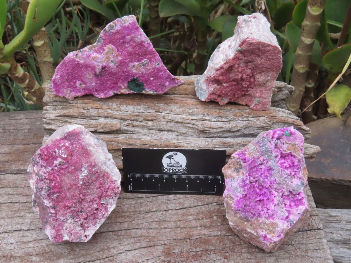 Natural Salrose Crystalline Specimens x 4 From Kakanda, Congo - TopRock