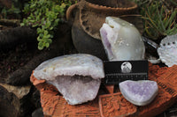 Polished Amethyst Agate Geodes With Crystalline Centres x 3 From Madagascar - TopRock