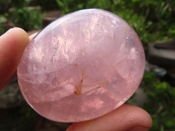 Polished Gemmy Pink Rose Quartz Palm Stones  x 12 From Madagascar - Toprock Gemstones and Minerals 