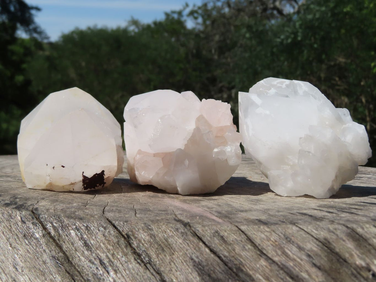 Natural Castle Quartz Clusters x 6 From Madagascar - TopRock