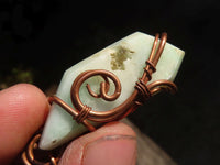 Polished Mixed Copper Wire Wrapped Jewellery Pendants x 6 From Southern Africa - Toprock Gemstones and Minerals